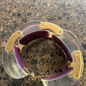 Elegant Purple and Gold Women's Bracelet